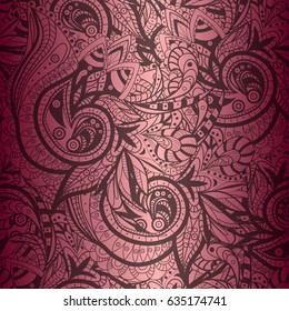  seamless abstract hand-drawn ornament pattern, wavy background. Pattern can be used for wallpaper, pattern fills, web page background, surface textures. 
