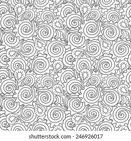 Seamless abstract hand-drawn pattern