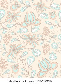 Seamless abstract hand-drawn pattern. Seamless pattern can be used for wallpaper, pattern fills, web page background,surface textures. Abstract seamless floral background