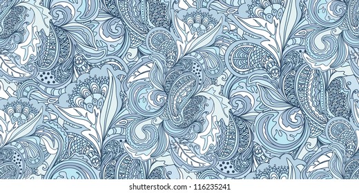 Seamless abstract hand-drawn pattern. Seamless pattern can be used for wallpaper, pattern fills, web page background,surface textures. Floral background