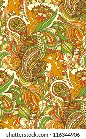 Seamless abstract hand-drawn pattern. Seamless pattern can be used for wallpaper, pattern fills, web page background,surface textures. Floral background