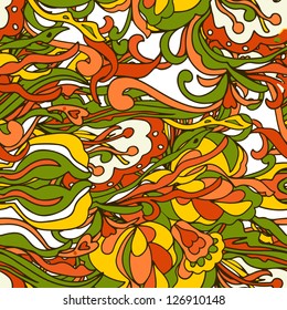 Seamless abstract hand-drawn pattern. Seamless pattern can be used for wallpaper, pattern fills, web page background,surface textures. Floral background