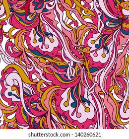 Seamless abstract hand-drawn pattern. Seamless pattern can be used for wallpaper, pattern fills, web page background,surface textures. Floral background