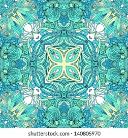 Seamless abstract hand-drawn pattern. Seamless pattern can be used for wallpaper, pattern fills, web page background,surface textures. Floral background