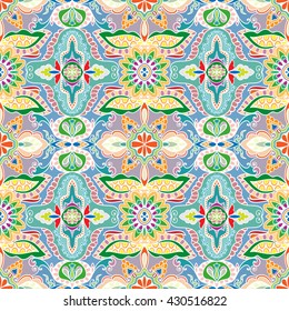 Seamless abstract hand-drawn pattern. Decorative stylized floral seamless background. Tribal ethnic ornate decor, geometric doodle seamless texture for wallpaper, pattern fills, web page background
