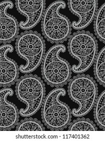 Seamless abstract hand-drawn pattern, floral lace background. Seamless pattern can be used for wallpaper, pattern fills, web page background,surface textures.