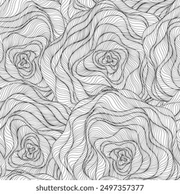Seamless abstract hand-drawn pattern. hand drawn waves background for your design.