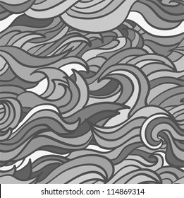 Seamless abstract hand-drawn pattern. May be used as background.