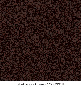 Seamless abstract hand-drawn pattern with spirals. Vector illustration