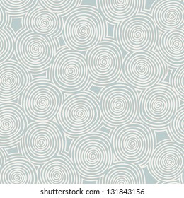 Seamless abstract hand-drawn pattern with spirals. Vector illustration