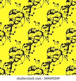 Seamless abstract hand-drawn pattern. Vector illustration