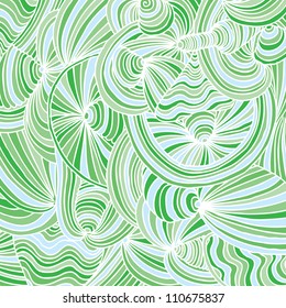 seamless abstract hand-drawn pattern, waves background