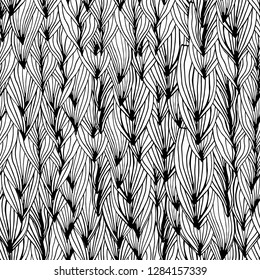 seamless abstract hand-drawn pattern, waves background looks like grass