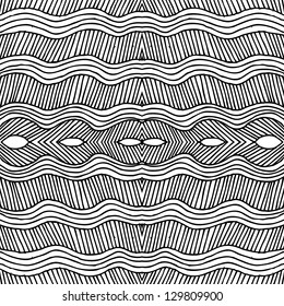 seamless abstract hand-drawn pattern, waves background.(seamless s sly tiling). Seamless pattern can be used for wallpaper, pattern fills, web page background.