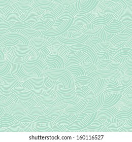 Seamless abstract hand-drawn pattern, waves background. Seamless pattern can be used for wallpaper, pattern fills, web page background,surface textures. Gorgeous seamless floral background