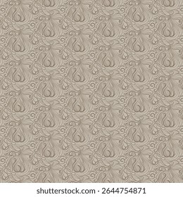 Padrão de desenho à mão abstrato sem emenda, fundo de ondas. Pode ser usado para papel de parede, preenchimentos de padrão, fundo da página da Web, texturas de superfície
