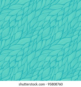 Seamless abstract hand-drawn pattern, waves background. Seamless pattern can be used for wallpaper, pattern fills, web page background,surface textures. Gorgeous seamless floral background