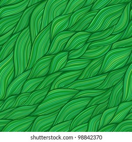 seamless abstract hand-drawn pattern, waves background looks like grass