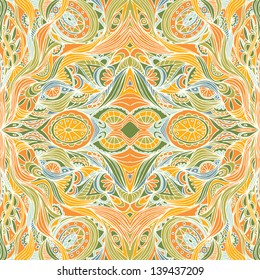Seamless abstract hand-drawn  pattern, wavy background. Seamless pattern can be used for wallpaper, pattern fills, web page background,surface textures. Vector illustration.