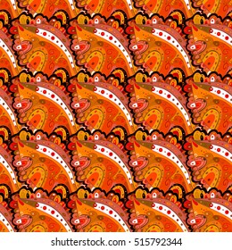 Seamless abstract hand-drawn pattern,scale background.