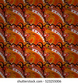 Seamless abstract hand-drawn pattern,scale background.