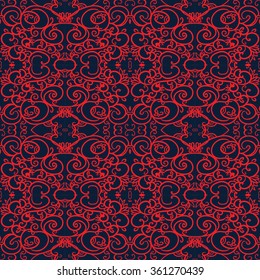 Seamless abstract hand-drawn retro waves pattern, wavy background. Seamless pattern can be used for wallpaper, pattern fills, web page background,surface textures.