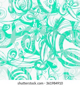 Seamless abstract hand-drawn retro waves pattern, wavy background. Seamless pattern can be used for wallpaper, pattern fills, web page background,surface textures.