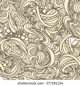 Seamless abstract hand-drawn retro waves pattern, wavy background. Seamless pattern can be used for wallpaper, pattern fills, web page background,surface textures.