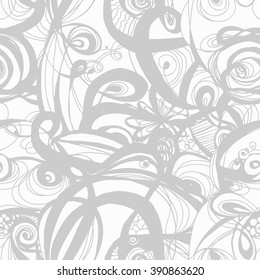 Seamless abstract hand-drawn retro waves pattern, wavy background. Seamless pattern can be used for wallpaper, pattern fills, web page background,surface textures.