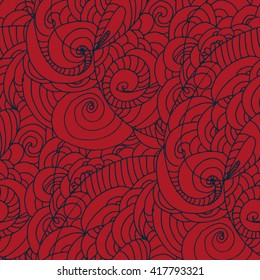 Seamless abstract hand-drawn retro waves pattern, wavy background. Seamless pattern can be used for wallpaper, pattern fills, web page background,surface textures.