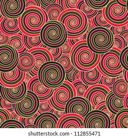 Seamless abstract hand-drawn spiral background.