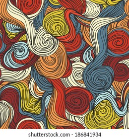 Seamless abstract hand-drawn texture. Bright color. Endless pattern.