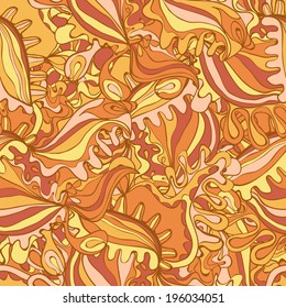Seamless abstract hand-drawn texture. Bright pastel color. Endless floral pattern.