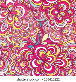 Seamless abstract hand-drawn vector retro pattern. Seamless pattern can be used for wallpaper, pattern fills, web page background,surface textures.