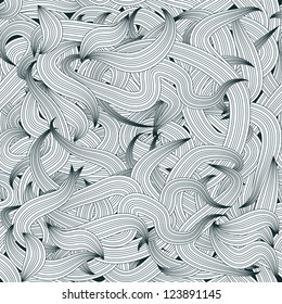 Seamless abstract hand-drawn wallpaper with waves