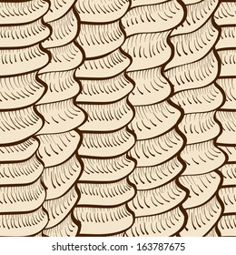 Seamless abstract hand-drawn wave pattern