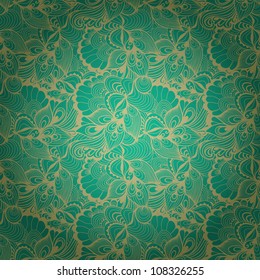 Seamless abstract hand-drawn waves pattern, wavy background. Seamless pattern can be used for wallpaper, pattern fills, web page background,surface textures. Gorgeous seamless floral background