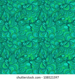 Seamless abstract hand-drawn waves pattern, wavy background. Seamless pattern can be used for wallpaper, pattern fills, web page background,surface textures. Gorgeous seamless floral background