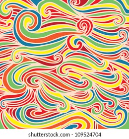 Seamless abstract hand-drawn waves pattern, wavy background. Seamless pattern can be used for wallpaper, pattern fills, web page background,surface textures