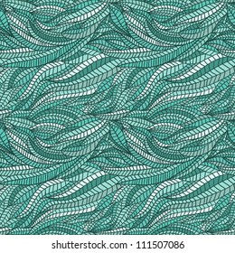 Seamless abstract hand-drawn waves pattern, wavy background. Seamless pattern can be used for wallpaper, pattern fills, web page background,surface textures. Gorgeous seamless floral background