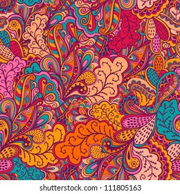 Seamless abstract hand-drawn waves pattern, wavy background. Seamless pattern can be used for wallpaper, pattern fills, web page background,surface textures. Gorgeous seamless floral background