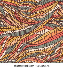 Seamless abstract hand-drawn waves pattern, wavy background. Seamless pattern can be used for wallpaper, pattern fills, web page background,surface textures. Gorgeous seamless floral background