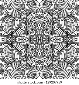 Seamless abstract hand-drawn waves pattern, wavy background. Seamless pattern can be used for wallpaper, pattern fills, web page background,surface textures.