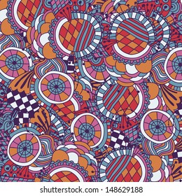 Seamless abstract hand-drawn waves pattern, wavy background. Seamless pattern can be used for wallpaper, pattern fills, web page background,surface textures. Gorgeous seamless floral background