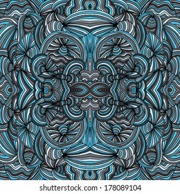 Seamless abstract hand-drawn waves pattern, wavy background. Seamless pattern can be used for wallpaper, pattern fills, web page background,surface textures. 