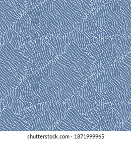 Seamless abstract hand-drawn waves pattern, wavy background. Can be used for wallpaper, pattern fills, web page, surface textures.