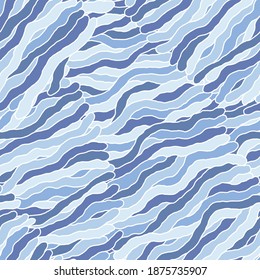 Seamless abstract hand-drawn waves pattern, wavy background. Can be used for wallpaper, pattern fills, web page, surface textures.