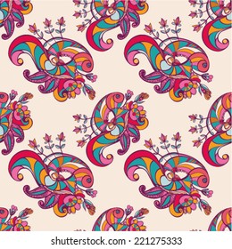 Seamless abstract hand-drawn waves pattern, wavy background. Seamless pattern can be used for wallpaper, pattern fills, web page background,surface textures. Gorgeous seamless floral background