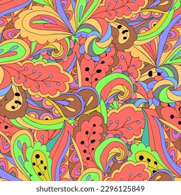 Seamless abstract hand-drawn waves pattern, wavy background. Seamless pattern can be used for wallpaper, pattern fills, web page background,surface textures. Gorgeous seamless floral background