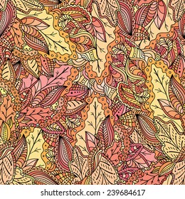 Seamless abstract hand-drawn waves pattern, wavy background. Seamless pattern  can be used for wallpaper, pattern fills, web page background,surface textures.  Gorgeous seamless floral background